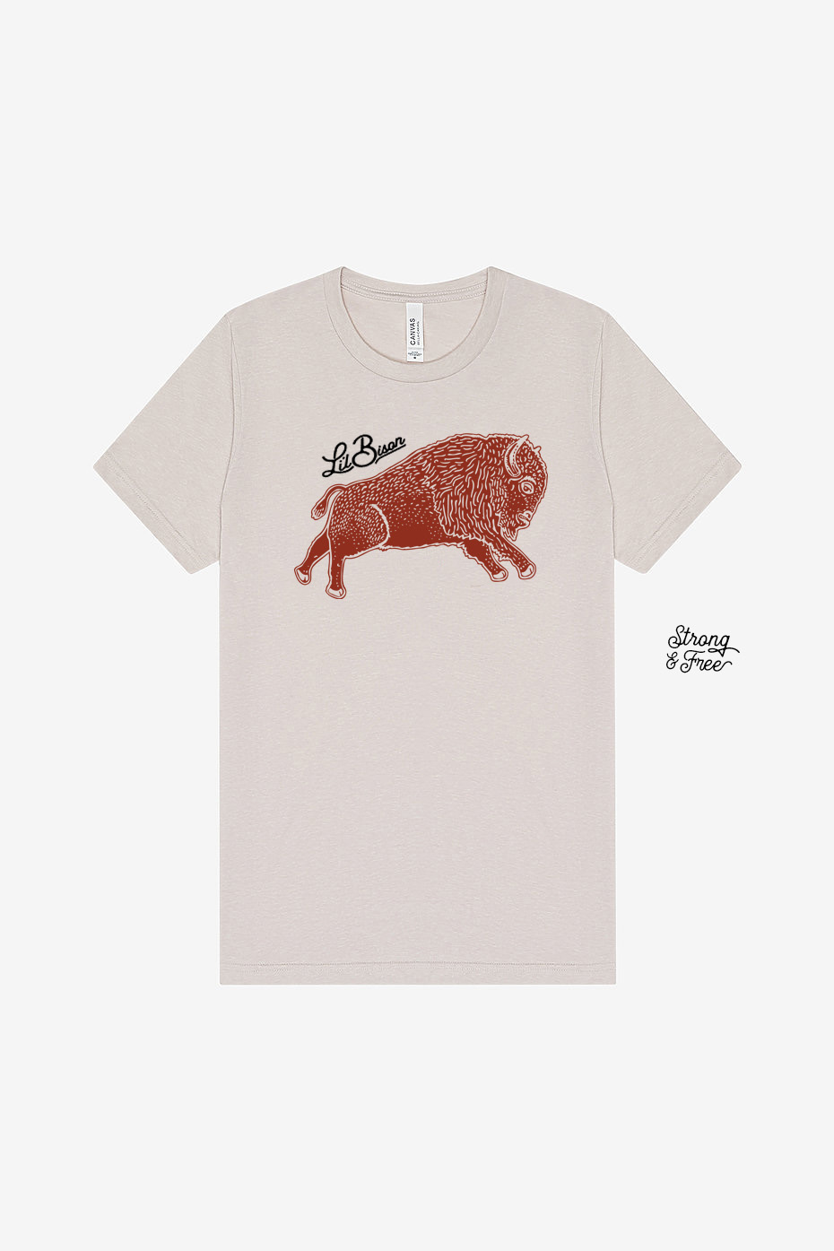 Lil Bison Tee Heather Cement